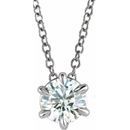 Lab-Grown Diamond Necklace in 14 Karat  Gold 1/2 Carat Lab-Grown Diamond Solitaire 16-18