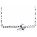 White Diamond Necklace in 14 Karat White Gold 1/3 Carat Diamond 16