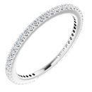 White Diamond Ring in 14 Karat White Gold 1/3 Carat Diamond Stackable Ring Size 4
