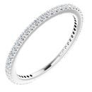 White Diamond Ring in 14 Karat White Gold 1/3 Carat Diamond Stackable Ring Size 6