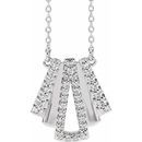 Genuine Diamond Necklace in 14 Karat Genuine Gold 1/4 Carat Diamond Art Deco 18