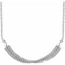 Genuine Diamond Necklace in 14 Karat Genuine Gold 1/4 Carat Diamond isted Bar 16-18