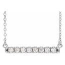 Lab-Grown Diamond Necklace in 14 Karat  Gold 1/4 Carat Lab-Grown Diamond French-Set Bar 16-18