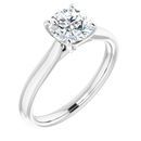 White Lab-Grown Diamond Ring in 14 Karat White Gold 1 Carat Lab-Grown Diamond Solitaire Engagement Ring