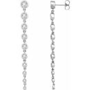 White Lab-Grown Diamond Earrings in 14 Karat White Gold 2 Carat Lab-Grown Diamond Earrings