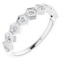 White Lab-Grown Diamond Ring in 14 Karat White Gold 3/8 Carat Lab-Grown Diamond Stackable Ring