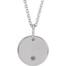 Diamond Necklace in 14 Karat  Gold Round Starburst 16-18