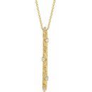 Genuine Diamond Necklace in 14 Karat Yellow Gold .07 Carat Diamond Vintage-Inspired 16-18