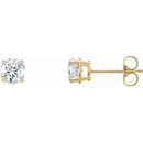 White Lab-Grown Diamond Earrings in 14 Karat Yellow Gold 1 1/4 Carat Lab-Grown Diamond Stud Earrings