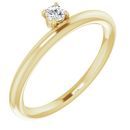 White Lab-Grown Diamond Ring in 14 Karat Yellow Gold 1/10 Carat Lab-Grown Diamond Stackable Ring