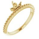 White Diamond Ring in 14 Karat Yellow Gold 1/3 Carat Diamond Stackable Crown Ring