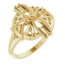 White Diamond Ring in 14 Karat Yellow Gold 1/4 Carat Diamond Vintage-Inspired Ring