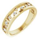 White Diamond Ring in 14 Karat Yellow Gold 1/5 Carat Diamond Stackable Ring