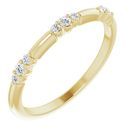 White Lab-Grown Diamond Ring in 14 Karat Yellow Gold 1/8 Carat Lab-Grown Diamond Stackable Ring