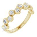 White Diamond Ring in 14 Karat Yellow Gold 3/4 Carat Diamond Bezel-Set Ring