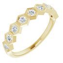 White Lab-Grown Diamond Ring in 14 Karat Yellow Gold 3/8 Carat Lab-Grown Diamond Stackable Ring