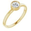 Genuine Sapphire Ring in 14 Karat Yellow Gold 5 mm Round Sapphire Ring