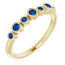 Genuine Sapphire Ring in 14 Karat Yellow Gold Genuine Sapphire Bezel-Set Ring