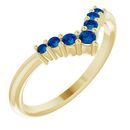 Genuine Sapphire Ring in 14 Karat Yellow Gold Genuine Sapphire Graduated 
