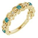 Chatham Created Alexandrite Ring in 14 Karat Yellow Gold Chatham Created Alexandrite & .02 Carat Diamond Vintage-Inspired Scroll Ring