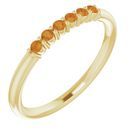 Golden Citrine Ring in 14 Karat Yellow Gold Citrine Stackable Ring