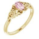 Pink Morganite Ring in 14 Karat Yellow Gold Morganite Celtic-Inspired Ring