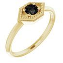 Black Black Onyx Ring in 14 Karat Yellow Gold Onyx Geometric Ring