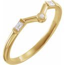 Natural Opal Ring in 14 Karat Yellow Gold Opal & .08 Carat Diamond V Ring