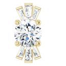 Genuine Sapphire Pendant in 14 Karat Yellow Gold Sapphire & 1/6 Carat Diamond Pendant