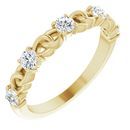 Genuine Sapphire Ring in 14 Karat Yellow Gold Sapphire Stackable Link Ring
