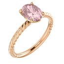 Pink Morganite Ring in 14 Karat Rose Gold Morganite Ring