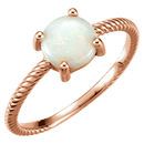 Shop 14 Karat Rose Gold Opal Cabochon Ring