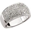 Diamond Ring in 14 Karat White Gold 1 Carat Diamond Micro Pave Ring Size 5