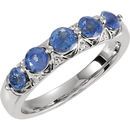 Buy 14 Karat White Gold Ceylon Blue Sapphire & .03 Carat Diamond Ring