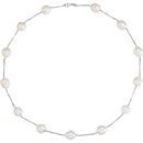 14 KT White Gold Freshwater Cultured Pearl 18