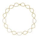 Diamond Necklace in 14 Karat Yellow Gold 1 0.33 Carat Diamond Open Silhouette 18