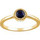 Genuine Sapphire Ring in 14 Karat Yellow Gold Genuine Sapphire 