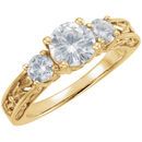 14 KT Yellow Gold Forever Classic Moissanite Anniversary Band
