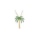 Buy 14 Karat Yellow Gold Tsavorite Garnet & Yellow Sapphire Palm Tree 16