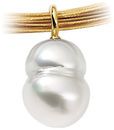 18 KT Palladium White South Sea Cultured Pearl Pendant