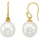 18 KT Yellow 15mm South Sea Cultured Pearl Earrings