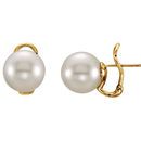 18 KT Yellow 12mm South Sea Cultured Pearl Earrings