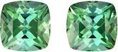 Very Pretty Quality 2.35 Carat Minty Blue Green Tourmaline Cushion Cut in Nice in 6.1mm Size