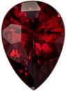 Very Lively Rhodolite Genuine Gem, 3.86 carats, Vivid Rich Red, Pear Cut, 11.8 x 8.4mm