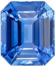 GIA Certified Genuine Loose Blue Sapphire Gemstone in Emerald Cut, 9.42 x 7.83 x 5.38 mm, Medium Cornflower Blue, 4.06 carats