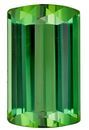 Genuine Green Tourmaline Gemstone, 5.52 carats, Emerald Cut, 12.3 x 7.3 mm, A Beauty of a Gem