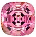 Unique Pink Tourmaline Genuine Stone, 5.78 carats, Cushion Cut, 10.3 x 10.2  mm , Amazing Color Low Price