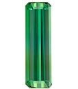 Natural Green Tourmaline Gemstone, 6.12 carats, Emerald Cut, 20.4 x 6.2 mm, Great Deal on This Gem