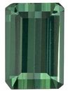 Must See Blue Green Tourmaline Faceted Gem, 0.89 carats, Emerald Cut, 6.5 x 4.5  mm , Super Fine Stone
