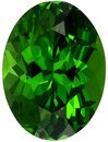 6.7 x 5 mm Tsavorite Genuine Gemstone in Oval Cut, Medium Grass Green, 0.85 carats